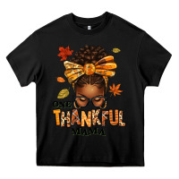 Black one thankful mama afro messy bun Heavy Core Tee - texasbilliewilder