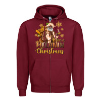 Burgundy have a melanin christmas black santa Zipper Hoodie - MaliasSmallBusiness