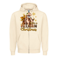 Sandshell have a melanin christmas black santa Zipper Hoodie - MaliasSmallBusiness