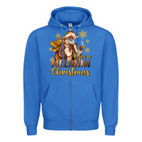 True Royal have a melanin christmas black santa Zipper Hoodie - MaliasSmallBusiness
