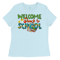 Baby Blue welcome back to school Ladies Tee - texasbilliewilder