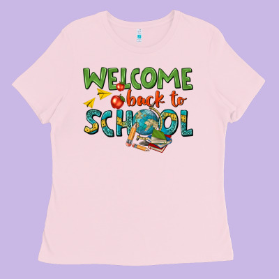 Welcome Back To School Ladies Tee Designed By Texasbilliewilder