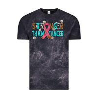 Cloud Black stronger than cancer with cancer ribbon Vintage Tee - AdoDesignShop