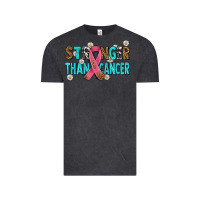 Vintage Black stronger than cancer with cancer ribbon Vintage Tee - AdoDesignShop