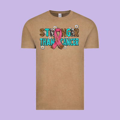 Stronger Than Cancer With Cancer Ribbon Vintage Tee Designed By Adodesignshop