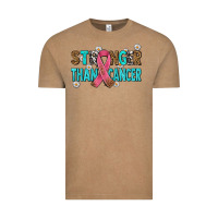 Vintage Coffee stronger than cancer with cancer ribbon Vintage Tee - AdoDesignShop