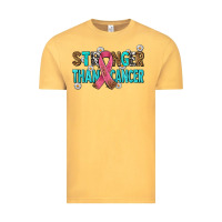 Vintage Mustard stronger than cancer with cancer ribbon Vintage Tee - AdoDesignShop