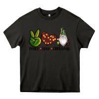 Asphalt peace love gnomes christmas Heavy Core Tee - RanaPortraitStore