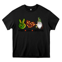 Black peace love gnomes christmas Heavy Core Tee - RanaPortraitStore