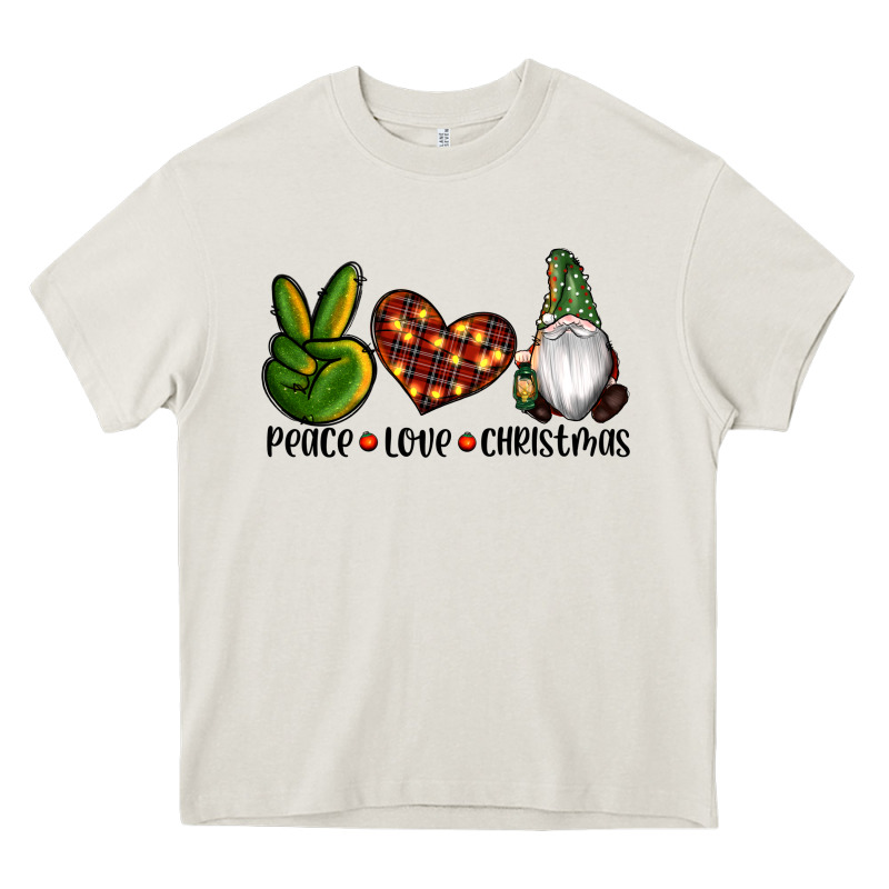 Peace Love Gnomes Christmas Heavy Core Tee by RanaPortraitStore | Teevron