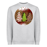 Heather Grey Christmas tree cakes Christmas Heavyweight Sweatshirt - Jasminsmagicworld