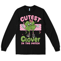 Black cutest clover in the patch Long Sleeve Tee - MaliasSmallBusiness