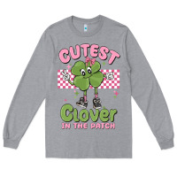 Heather Grey cutest clover in the patch Long Sleeve Tee - MaliasSmallBusiness