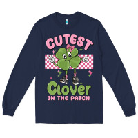 Navy cutest clover in the patch Long Sleeve Tee - MaliasSmallBusiness