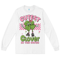 White cutest clover in the patch Long Sleeve Tee - MaliasSmallBusiness