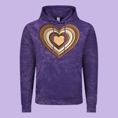 Melanin Heart Vintage Hoodie Designed By Adodesignshop
