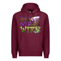 Burgundy Don't Be a Salty Witch Premium Hoodie - texasbilliewilder