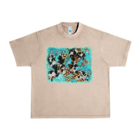 French Oak turquoise cowhide leopard background Urban Heavy Tee - AdoDesignShop