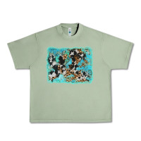 Oil Green turquoise cowhide leopard background Urban Heavy Tee - AdoDesignShop