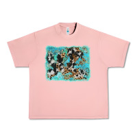 Salmon turquoise cowhide leopard background Urban Heavy Tee - AdoDesignShop