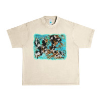 Sandshell turquoise cowhide leopard background Urban Heavy Tee - AdoDesignShop