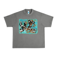 Tornado turquoise cowhide leopard background Urban Heavy Tee - AdoDesignShop