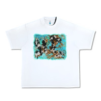 White turquoise cowhide leopard background Urban Heavy Tee - AdoDesignShop