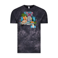 Cloud Black easter truck with gnome and rabbit Vintage Tee - AdoDesignShop