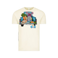Vintage Arctic easter truck with gnome and rabbit Vintage Tee - AdoDesignShop