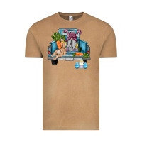 Vintage Camel easter truck with gnome and rabbit Vintage Tee - AdoDesignShop
