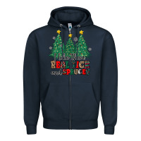 Navy i like they real thick and sprucey Zipper Hoodie - MaliasSmallBusiness