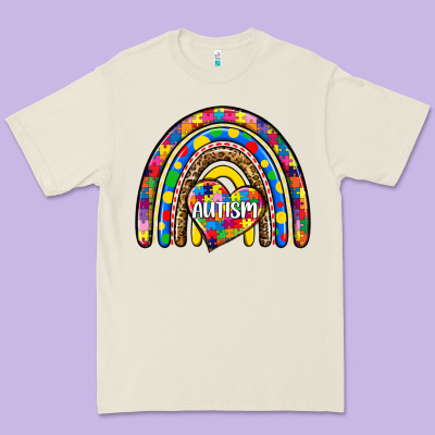 Autism Rainbow Premium Tee Designed By Zillion Design Studio