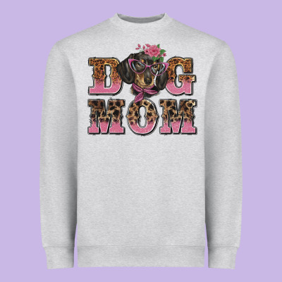 Dog Mom Dachshund Heavyweight Sweatshirt Designed By Barkaloodesign