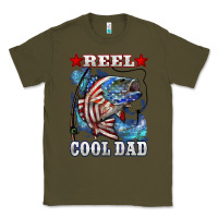 Army Green Reel Cool Dad Bass Classic Tee - LillyAllenDesigns