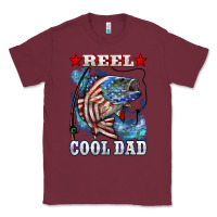 Burgundy Reel Cool Dad Bass Classic Tee - LillyAllenDesigns