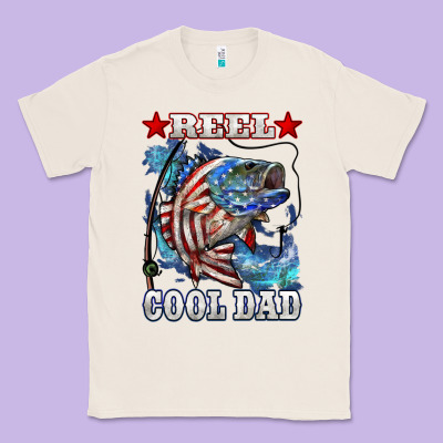 Reel Cool Dad Bass Classic Tee Designed By Lillyallendesigns