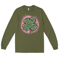 Leopard Shamrocks With Hearts Long Sleeve Tee | Teevron