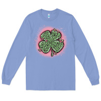 Colony Blue leopard shamrocks with hearts Long Sleeve Tee - MaliasSmallBusiness