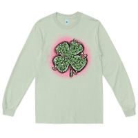 Matcha leopard shamrocks with hearts Long Sleeve Tee - MaliasSmallBusiness