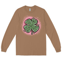 Toasted Coconut leopard shamrocks with hearts Long Sleeve Tee - MaliasSmallBusiness