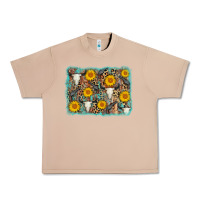 Burro cow skull sunflower background Urban Heavy Tee - AdoDesignShop