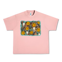 Salmon cow skull sunflower background Urban Heavy Tee - AdoDesignShop