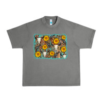 Tornado cow skull sunflower background Urban Heavy Tee - AdoDesignShop
