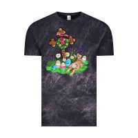 Cloud Black religious easter bunny cross Vintage Tee - AdoDesignShop