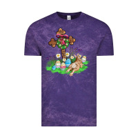 Cloud Purple religious easter bunny cross Vintage Tee - AdoDesignShop