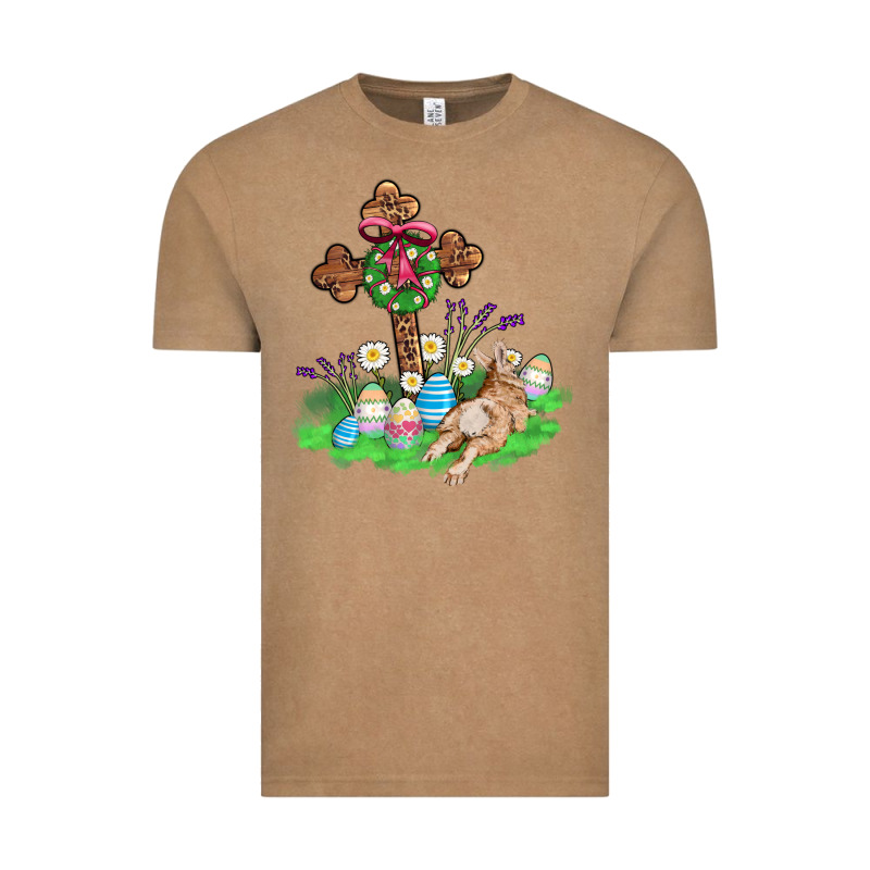 Religious Easter Bunny Cross Vintage Tee by AdoDesignShop | Teevron
