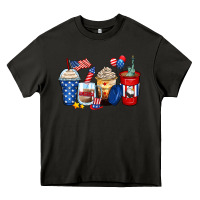 Asphalt 4th of july coffee cups Heavy Core Tee - Zillion Design Studio