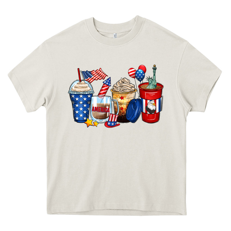 4th Of July Coffee Cups Heavy Core Tee by Zillion Design Studio | Teevron