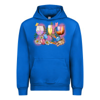 Cobalt Easter wine glasses  Easter Day Urban Hoodie - CowGirlArtShop