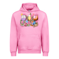 Fuchsia Pink Easter wine glasses  Easter Day Urban Hoodie - CowGirlArtShop